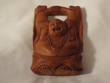 WOODEN  BUDDHA FIGURE Ornament 8X6cm