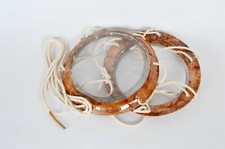 South Indian Musical Instruments Brass Udukkai Fiber Head Skin With Cotton Cords