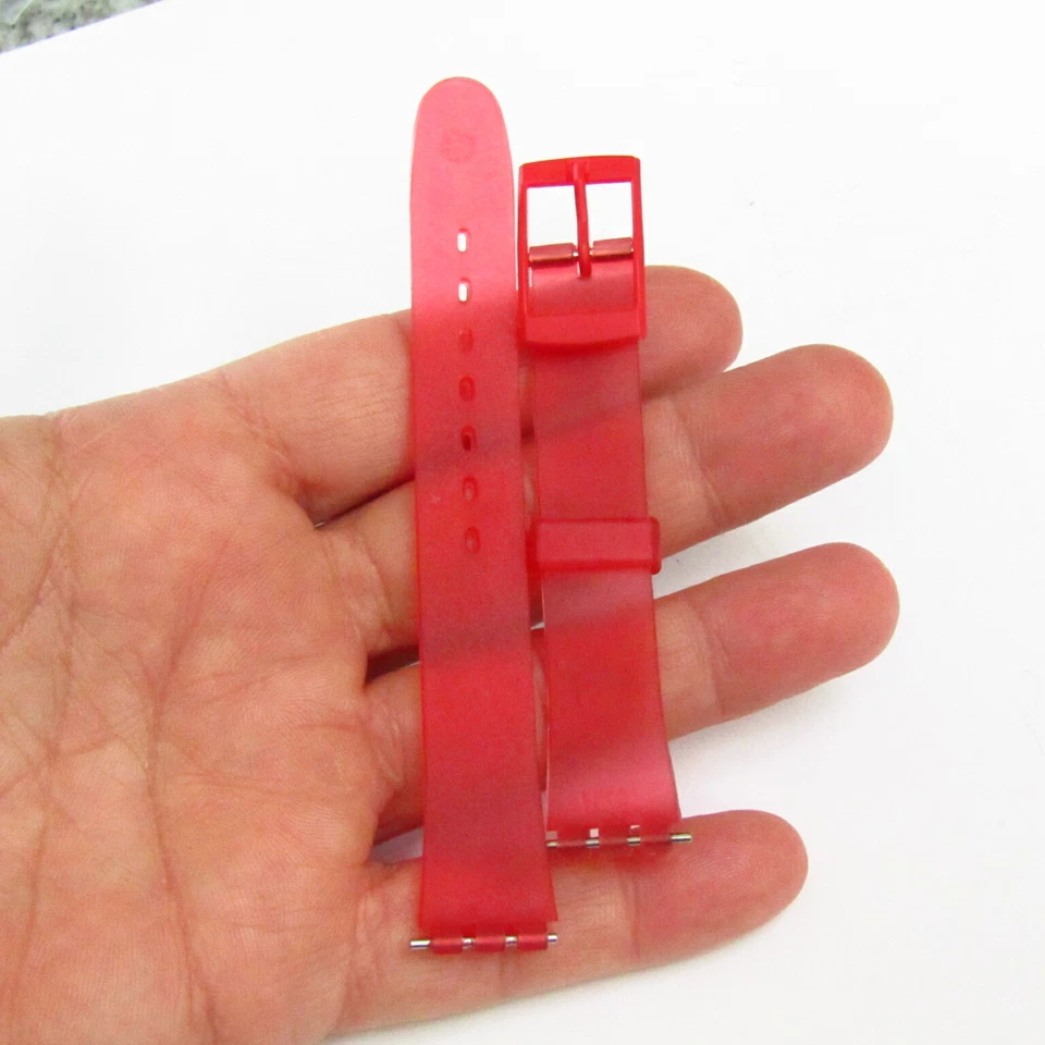 Reloj SWATCH 12mm Correa de Repuesto Rojo Transparente Genérico para Damas Swatch Foto 3 de 3