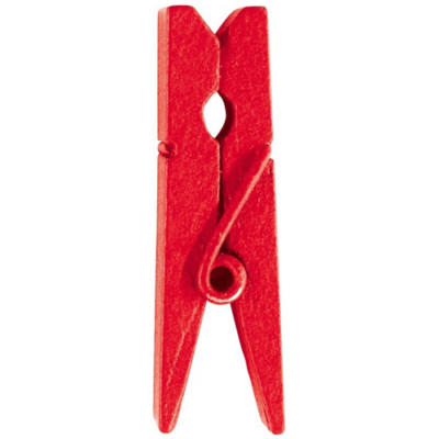 12x Mini Klammern 3,5 cm Holz ROT Wäscheklammern Adventskalender Hochzeit