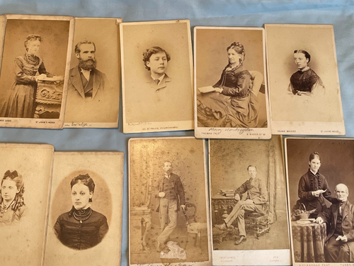 29 CDV ANTIQUE CARDS COUNT OF HUNTINGDON + FAMILY + OTHERS FROM ONE ALBUM - Picture 4 of 19