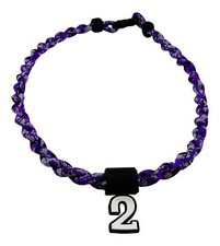 PICK YOUR NUMBER - Twisted Titanium Tornado Necklace Baseball Softball 39 Colors