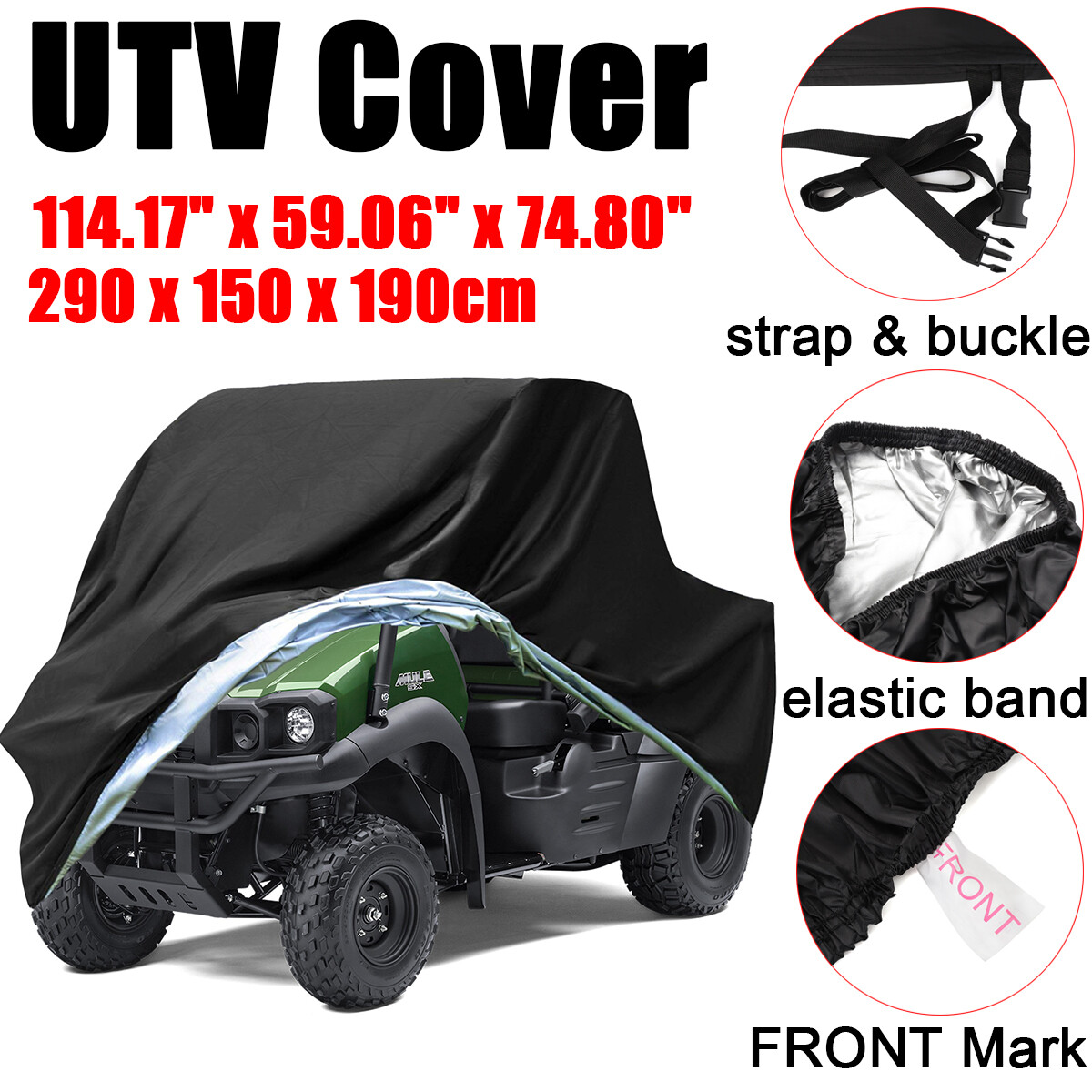NEVERLAND Utility Vehicle Cover Outdoor Waterproof UV rain Protect Waterproof