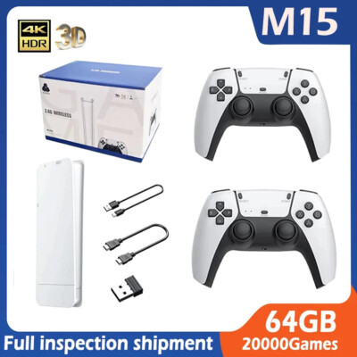 M15 4K 64G HDMI Gaming Stick 20,000+Video Game Retro Games 2 Wireless Controller