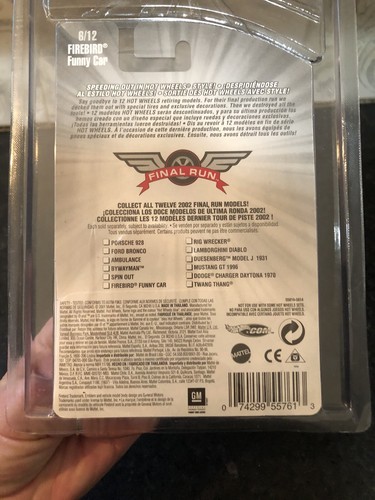 Hot Wheels Vintage 2002 Final Run Firebird Funny Car Real Riders Retiring Models - 第 6/8 張圖片