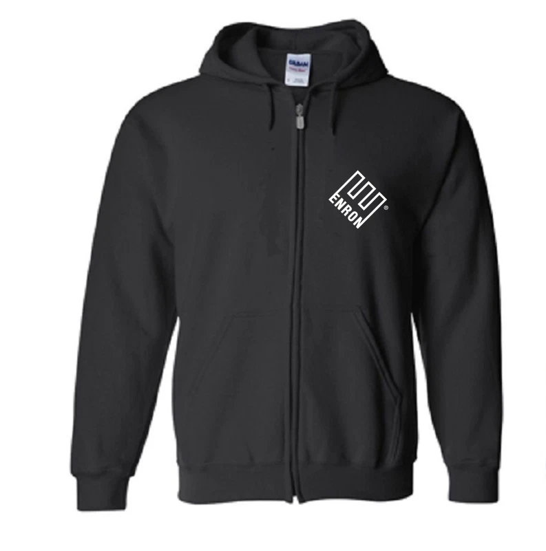 Enron Logo Hoodie Retro Zip Hooded