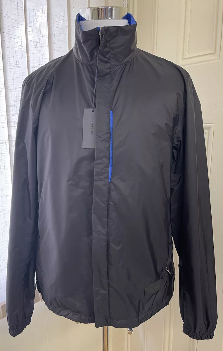 ✨NWT✨Prada mens reversible wind breaker jacket size 54 US XL black/blue