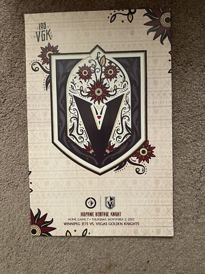 Vegas Golden Knights vs Winnipeg Jets - Hispanic Heritage Game Poster- 11/2/2023