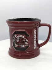 NCAA South Carolina Gamecocks 3D Ceramic Coffee Mug 12oz Garnet & Black Combo