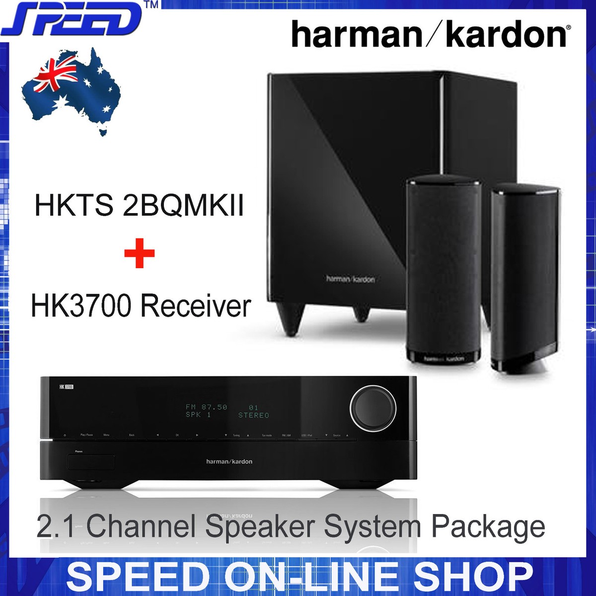 Harman Kardon HK3700 Receiver HKTS 2BQMKII/230 CH Speaker