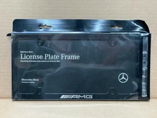 Mercedes-Benz Genuine AMG Black Slimline License Plate Frame NEW