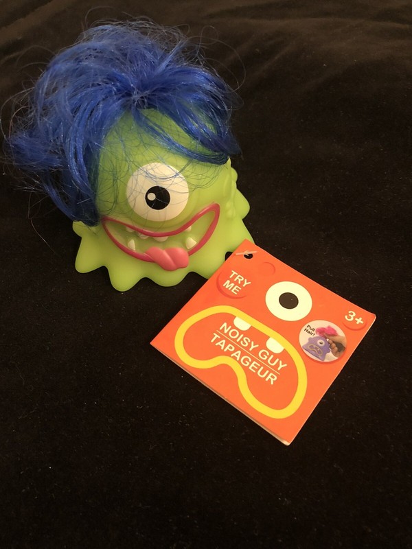 NEW 3" "NOISY GUY" HAIRY BLOB HALLOWEEN SCREAMER NWT - GREEN VERSION