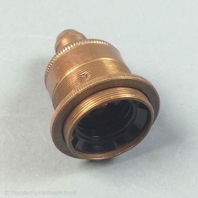 Alte englische Lampenfassung Eddison Schraube (ES) (E27) Schnurgriff und Schirmring
