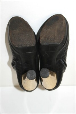 Bottes Sonia Rykiel Talon Aiguille - Cuir Noir - Pointure 35.5/36 - Occasion Très Bon état