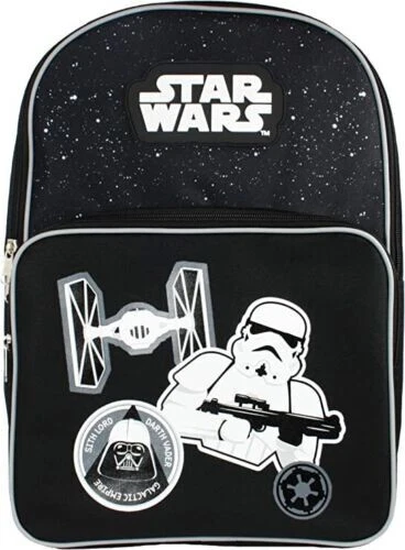Boys Large Star Wars Backpack Monochrome Skies Darth Vader Empire Bag Rucksack