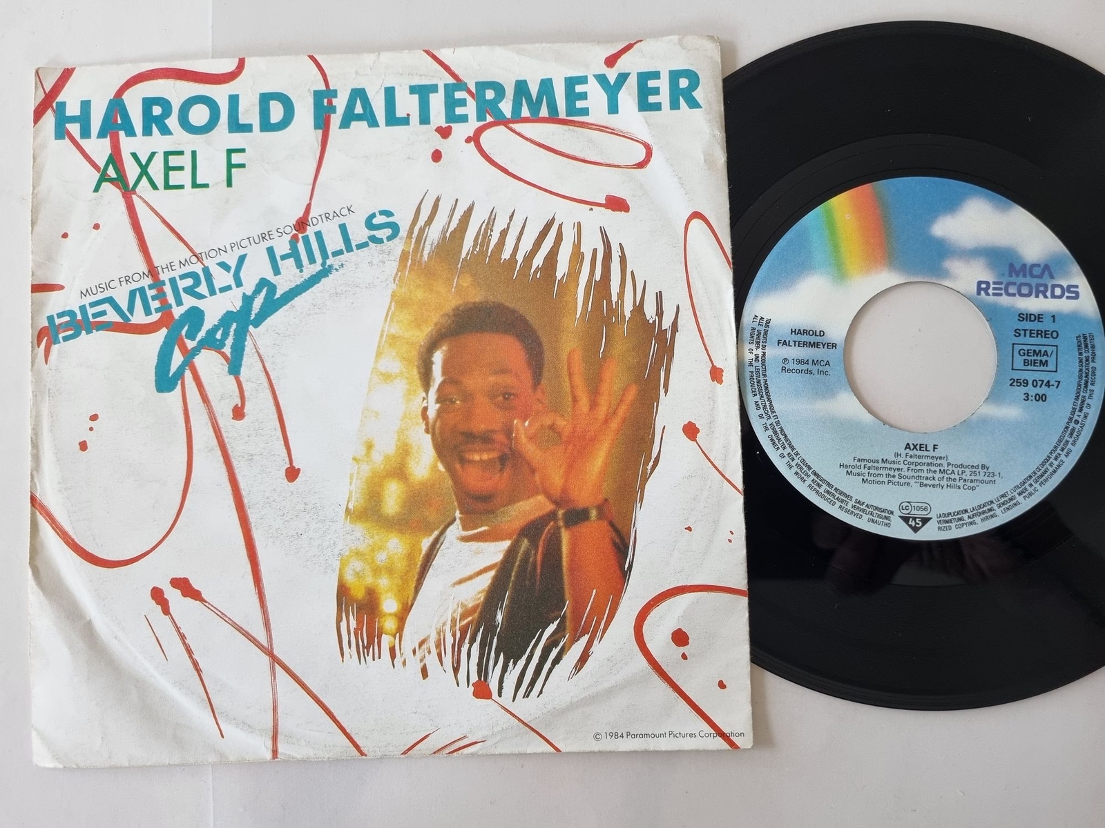 Harold Faltermeyer - Axel F 7'' Vinyl Germany/ OST Beverly Hills Cop