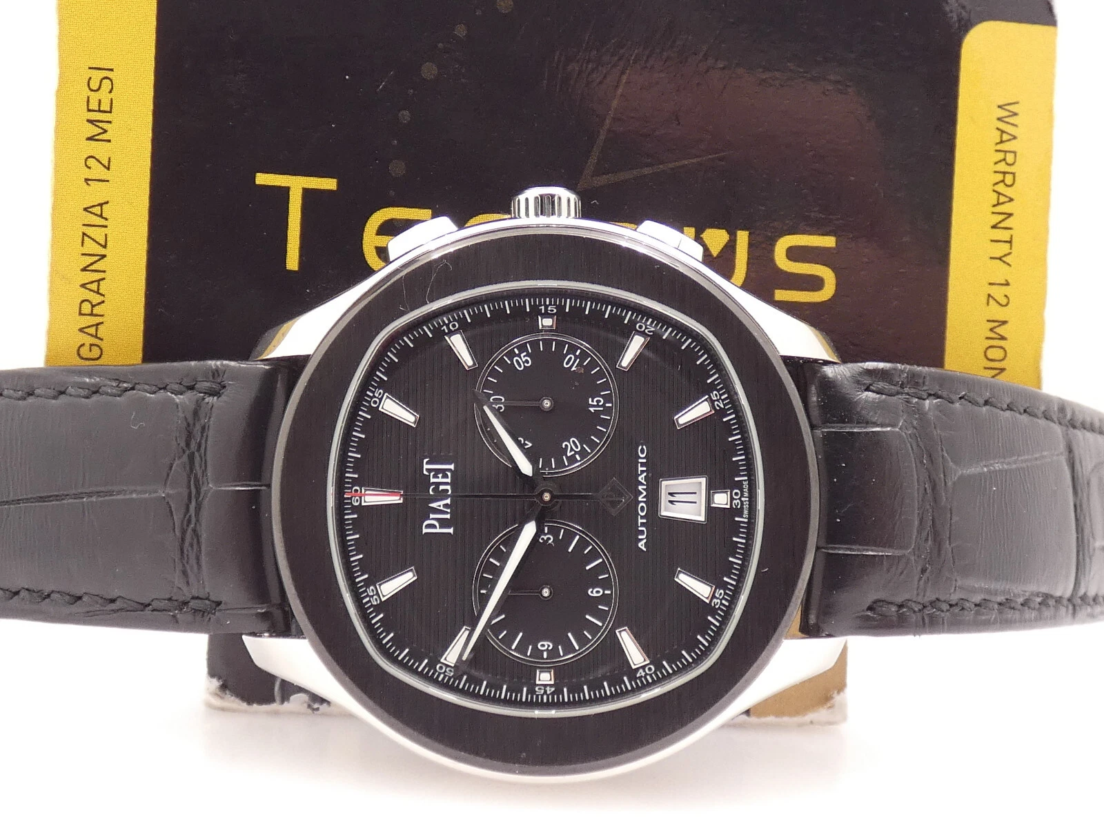Piaget — PIAGET POLO S CHRONO LIMITED EDITION AUTOMATIC CERAMIC BEZEL TOP CONDITION WATCH