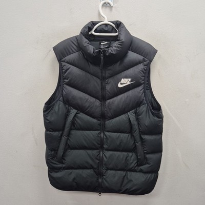 Nike Big Logo Streetwear Down Puffer Padded Black Vest Gilet