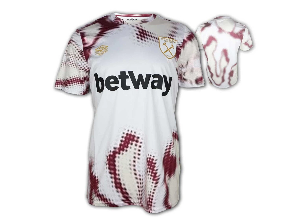 Maillot Extérieur West Ham United 23/24 Umbro – Blanc – Hammers Jersey – De M Au 4XL