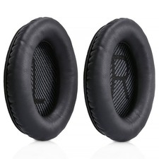 Replacement Ear Pads for Bose QC2/QC15/QC25/QC35/AE2 - Protein Leather Black