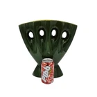 VTG XL Red Wing USA Pottery B1419 Gladiola Fan Vase By Belle Kogan Green Yellow