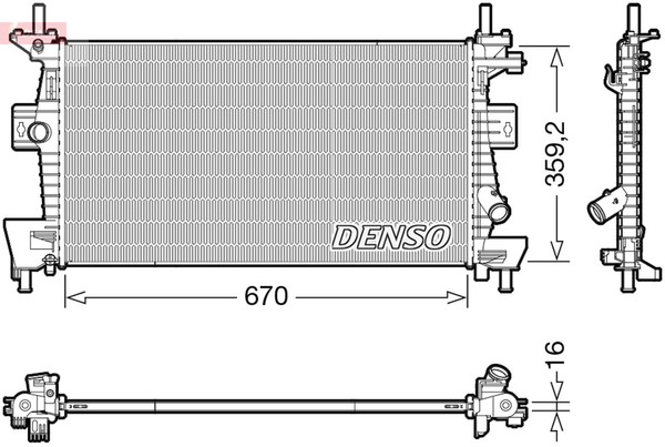 Denso MotorküHler WasserküHler DRM10114 FüR DXA Focus CB7 MAX CEU Ford 2 3 LPG-image