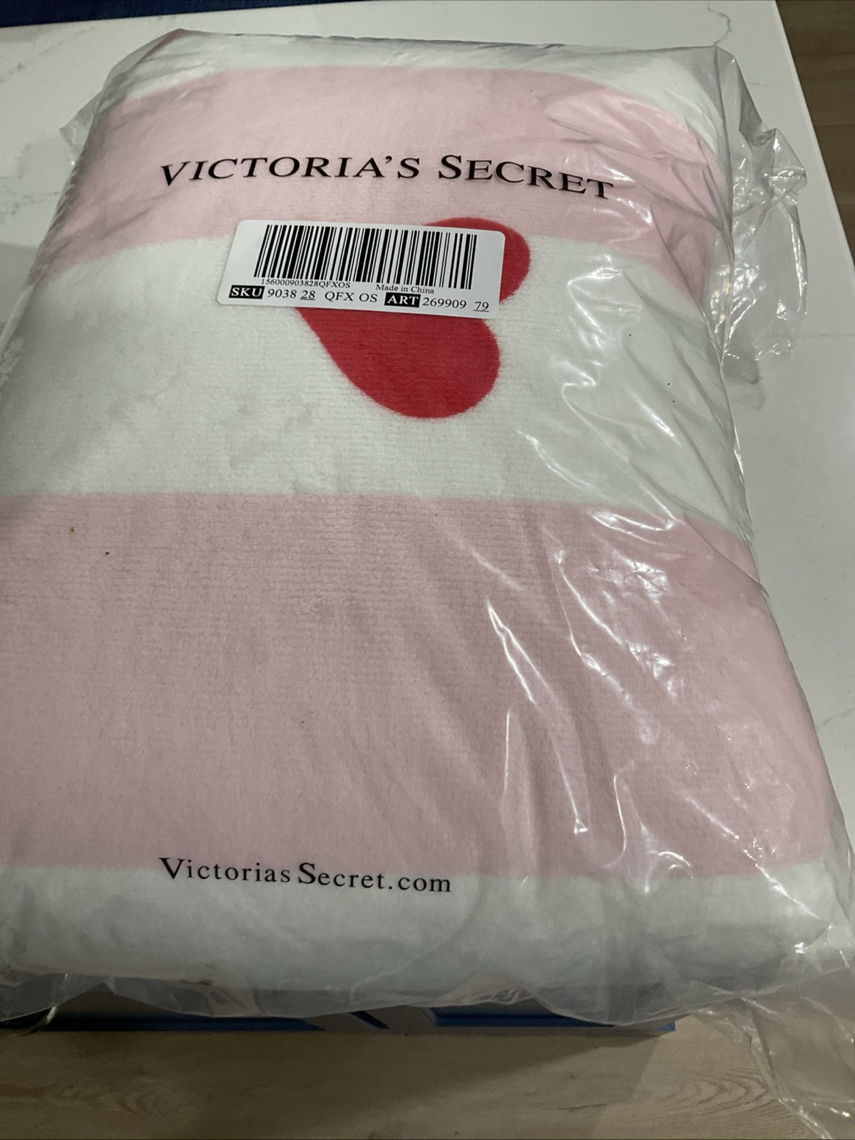 Victorias Secret Rose Sherpa Couverture Los Angeles La Palmier Poilue Grand Jeté