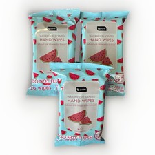 3 Pack Watermelon Hand Wipes   B  Pure 20ct Each   Fresh, Travel Size