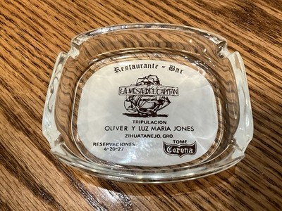 Vintage 1960s Restaurant Advertisement Ashtray 'La Mesa Del Capitan' Zihuatanejo