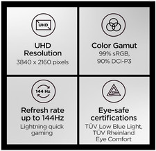 Lenovo Legion Y32p-30 Monitor - Gaming Monitor - 31.5" UHD IPS Display - 144Hz 4