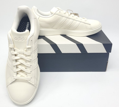 Adidas Grand Court 2.0 Men's Size 8.5 Shoes Off White Alumina Sneakers JI0945