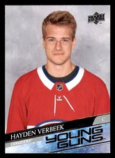 2020-21 Upper Deck #714 Hayden Verbeek Young Guns RC