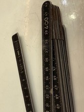 Zollstock/Gliederma&szlig;stab 2 m Aluminium 70er Jahre Vintage