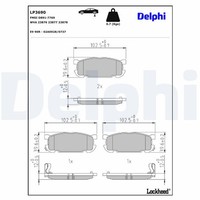 Bremsbelagsatz Scheibenbremse Delphi LP3690 FüR Mazda MX 2 NB 16V NB6C NB8C