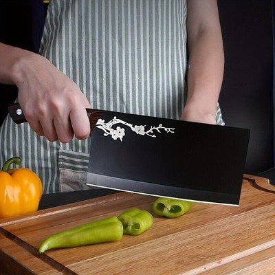 7'' Kitchen Chef Knife w/ Razor-sharp Stainless Steel Blade for Slicing Meat, Veg