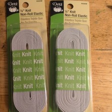 Dritz ~ (9320W) - 1/4" Knit Non-Roll Elastic - White, 3 yd 2 packages