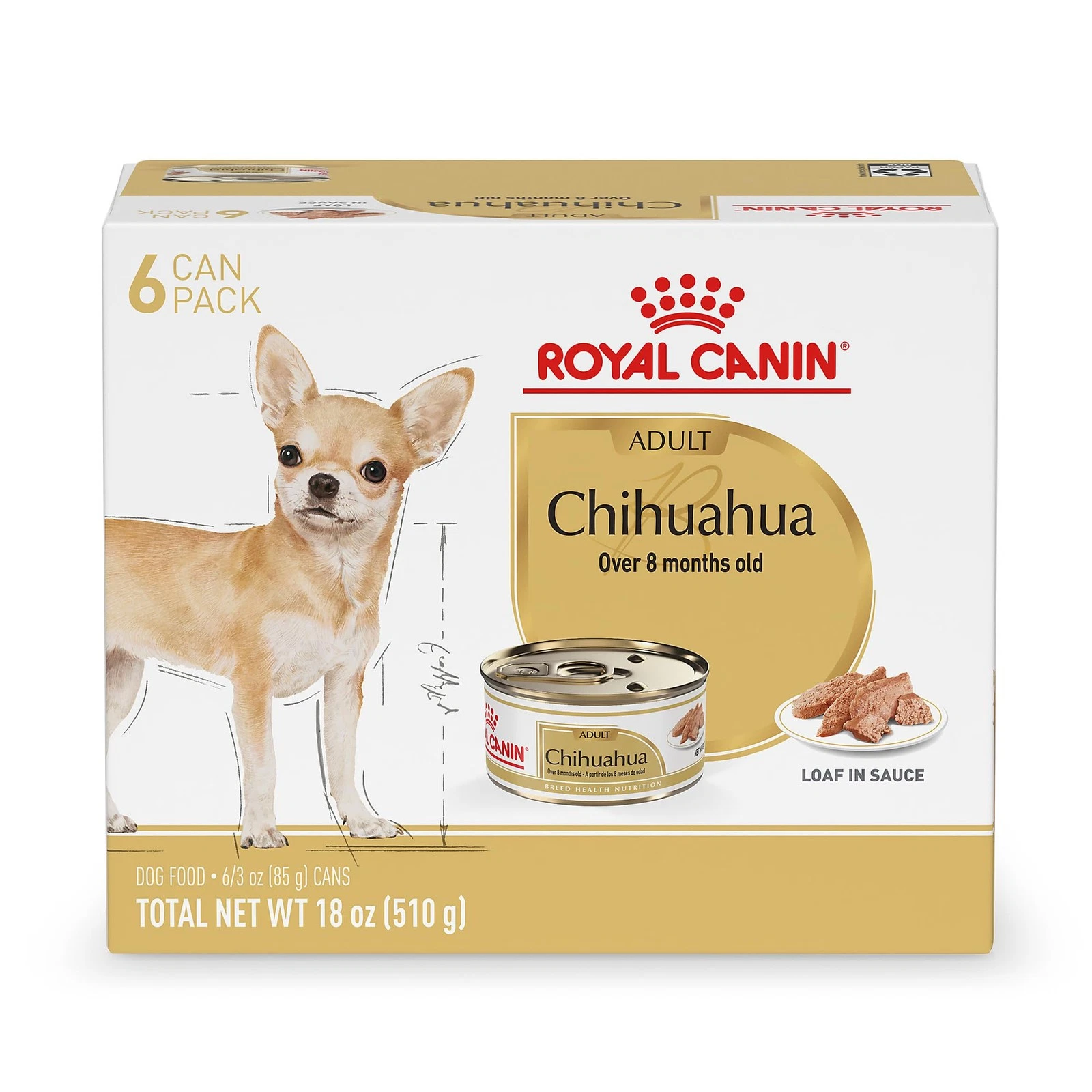 Royal Canin Chihuahua Wet Dog Food 3 Ounce Pack of 6 Loaf in Gravy