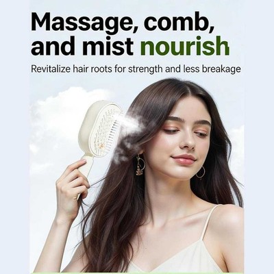 Rechargeable Steam Hair Brush Detangling Tool with Oil Treatment   Hair Care