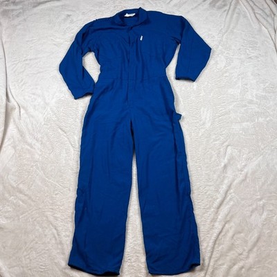Charkate Worksafe Coverall Fire Resistant Size 46 Lightweight NOMEX III Blue