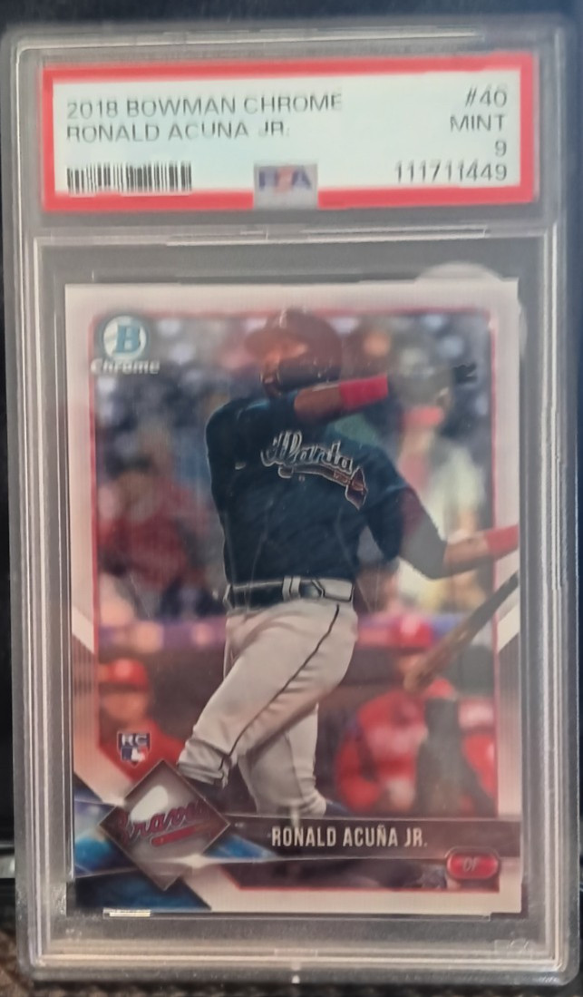 2018 Bowman Chrome #40 Ronald Acuna, Jr Rookie PSA 9