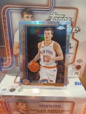 Tyler Kolek 2025-26 Topps Chrome - Refractor SP - Knicks 
