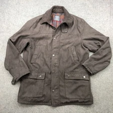 CQR Jacket Mens Large Barn Coat Workwear Corduroy Collar Lined Pockets Outdoor