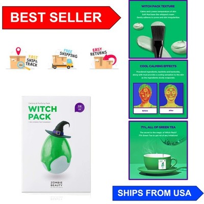 Witch Pack: 8 Green Tea Mud Masks with Applicator Brush for Radiant Skin