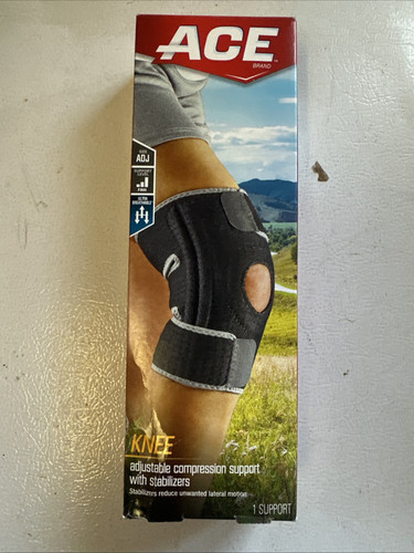 DAMAGED BOX ACE Adjustable Knee Brace, Left or Right, With Dual Side Stabilizers