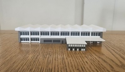 Neu 3D gedruckt - 1:400 Regional Airport Terminal - Flugzeug Diorama Modell.