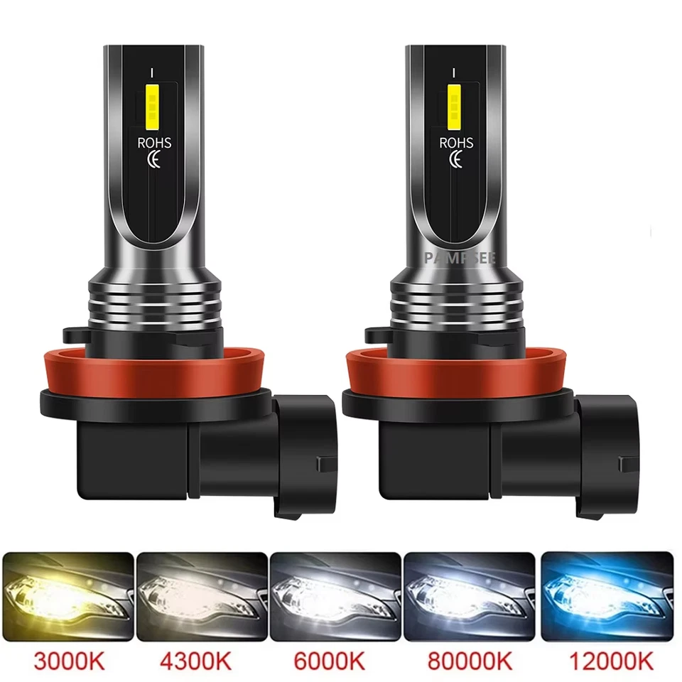 2Pcs H4 H7 H11 H10 LED Car Headlight Bulbs 3000K 6000K PSX24W 9005 HB3 9006 HB4 - Image 2 of 4