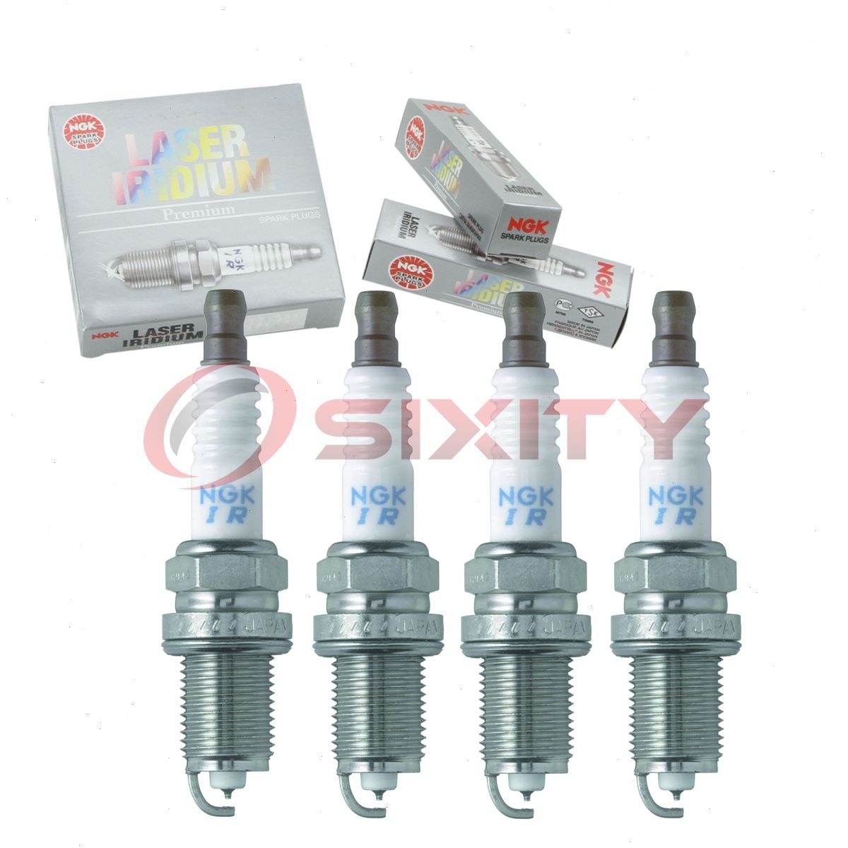 4 pc NGK 1314 IFR6G-11K Laser Iridium Spark Plugs for 98079-5617V wb