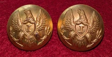 Two Federal Eagle I Infantry Officer's Buttons