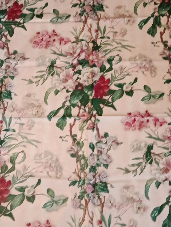 Coupon Tissu d'Éditeur Fleuri Style Anglais  140 x 135 cm  - Photo 3/4