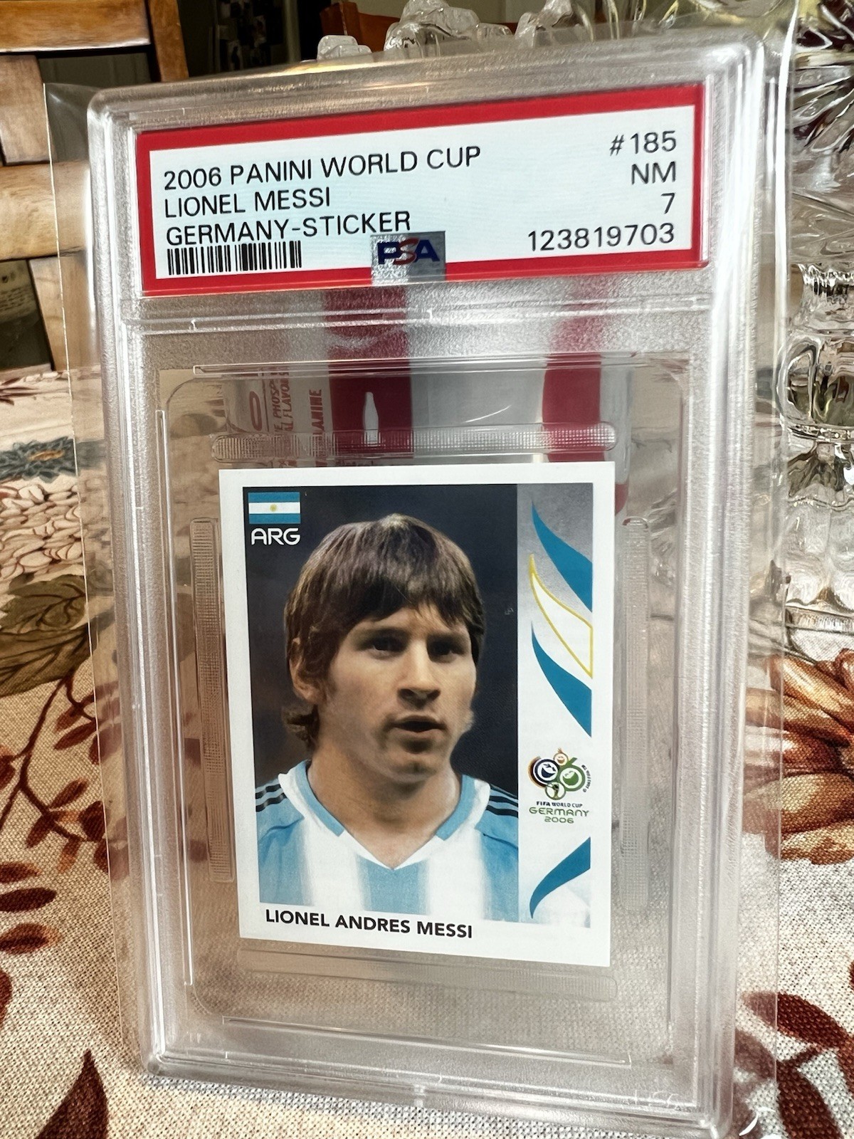 2006 PANINI WORLD CUP GERMANY STICKER #185 LIONEL MESSI NM 7